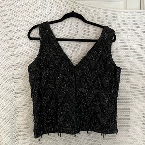 ⚡️🖤DRIPPING BEADED ZIP TOP🖤⚡️